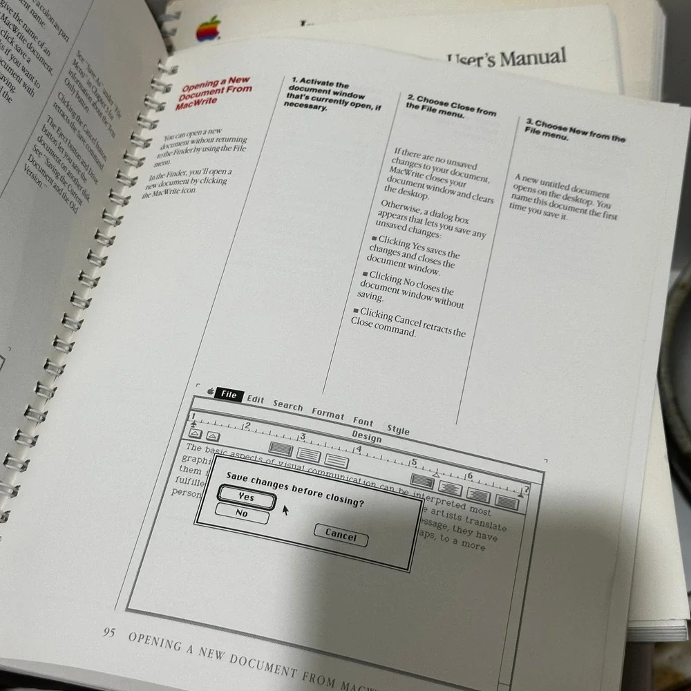 Vintage Apple Manual Lot MacWrite ImageWriter II Personal Modem 1980s Computing